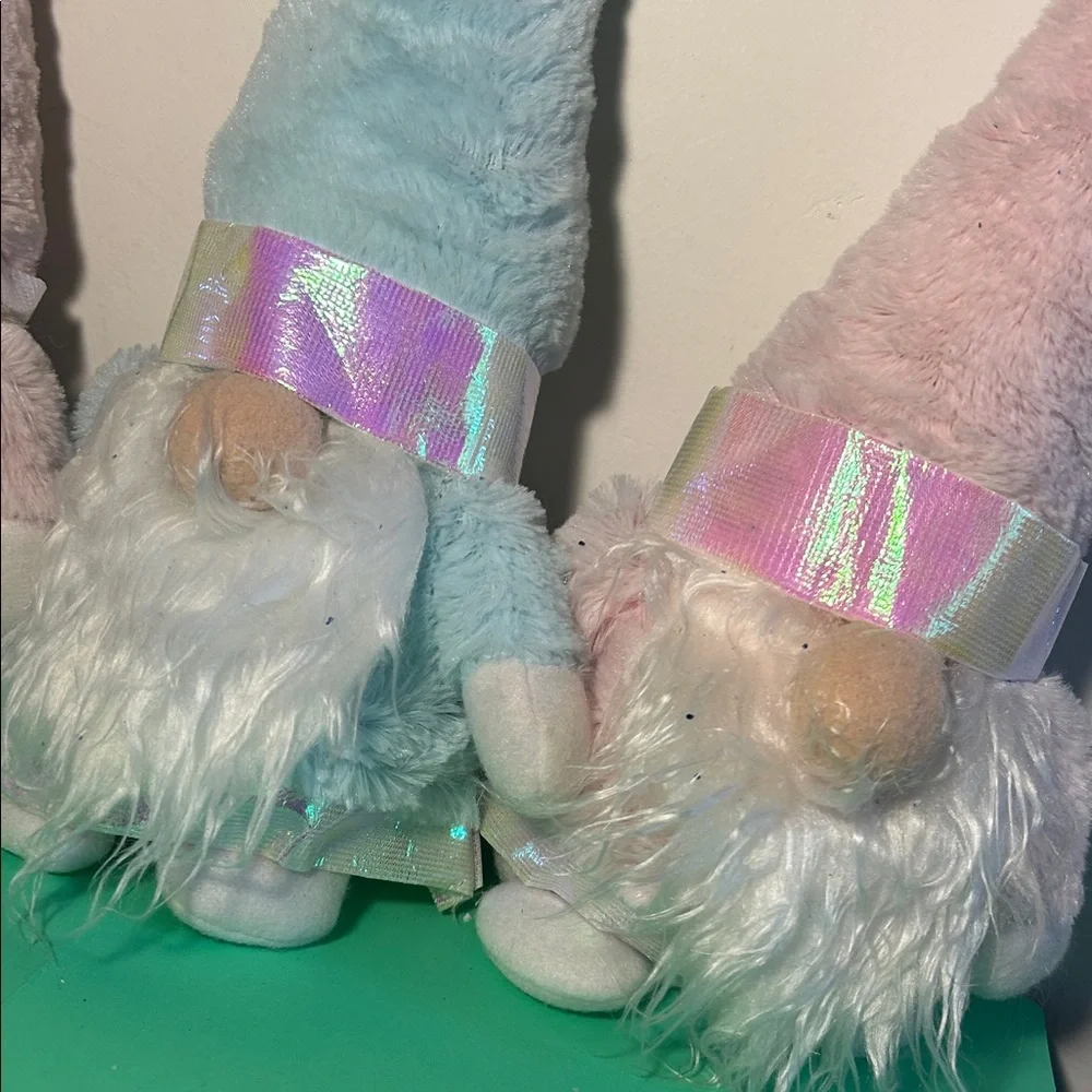 Set of Three Pastel Gnome Plushies
